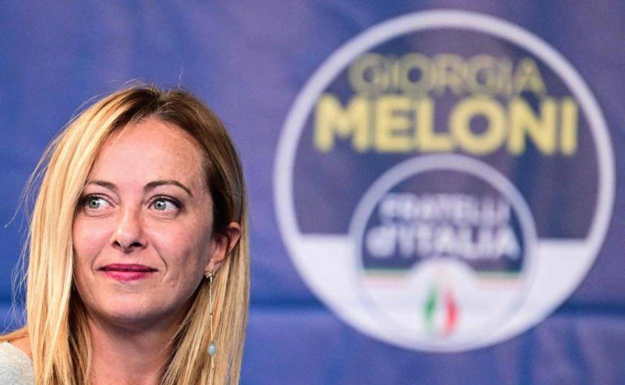 La líder de Hermanos de Italia, Giorgia Meloni