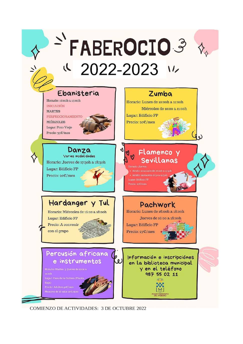 'Faberocio', el programa de actividades culturales organizado por el Ayuntamiento de Fabero