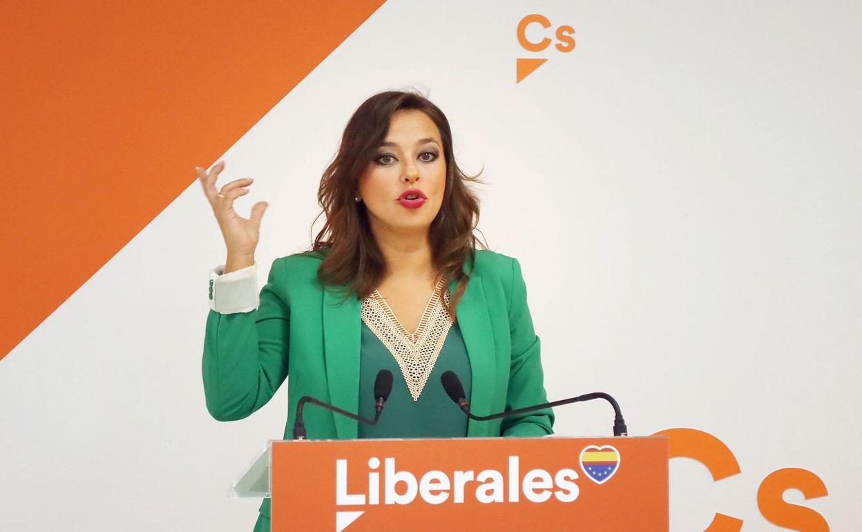 Gemma Villarroel, durante la rueda de prensa de este jueves. 