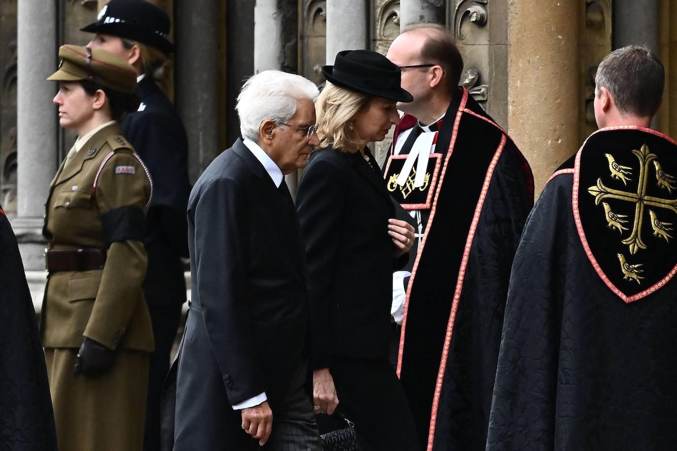 El presidente de Italia Sergio Mattarella y su hija Laura.