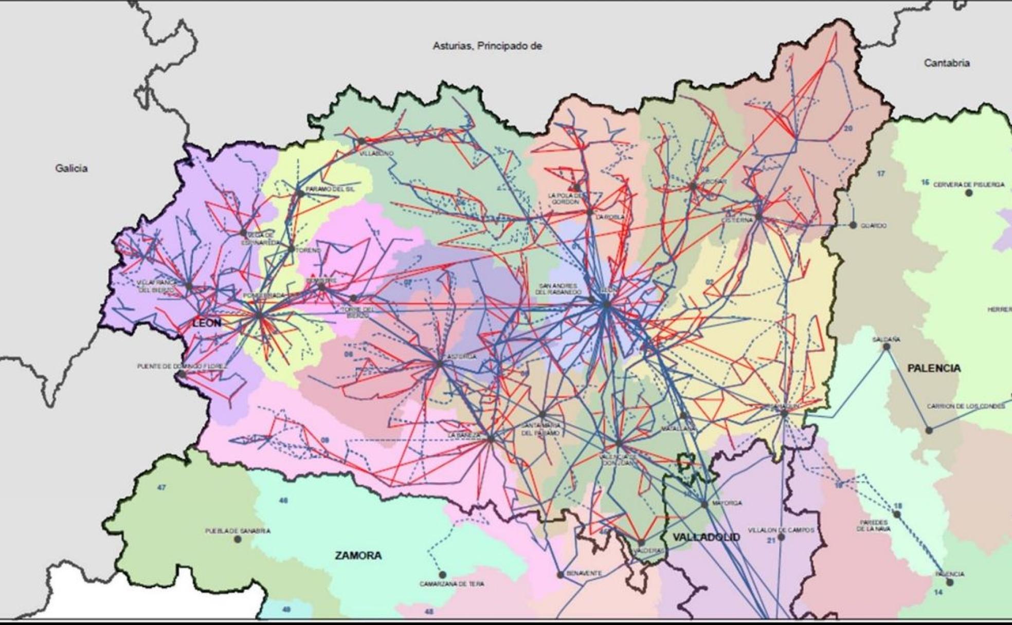 Mapa del Transporte de León