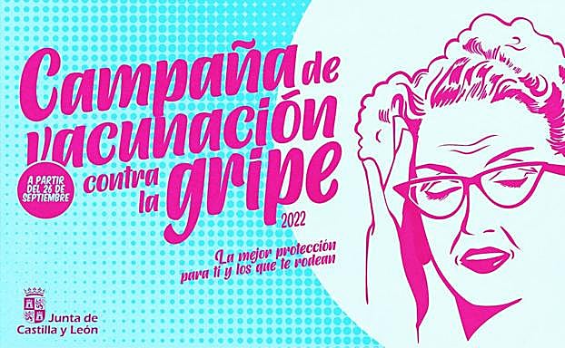 Imagen del cartel promocional de la vacunación contra la gripe. 