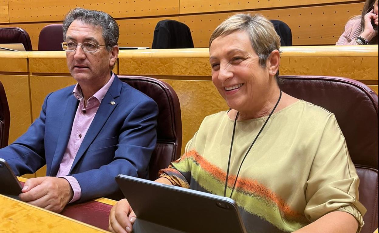 Salvador Vidal y Carmen Morán, senadores leoneses por el PSOE.