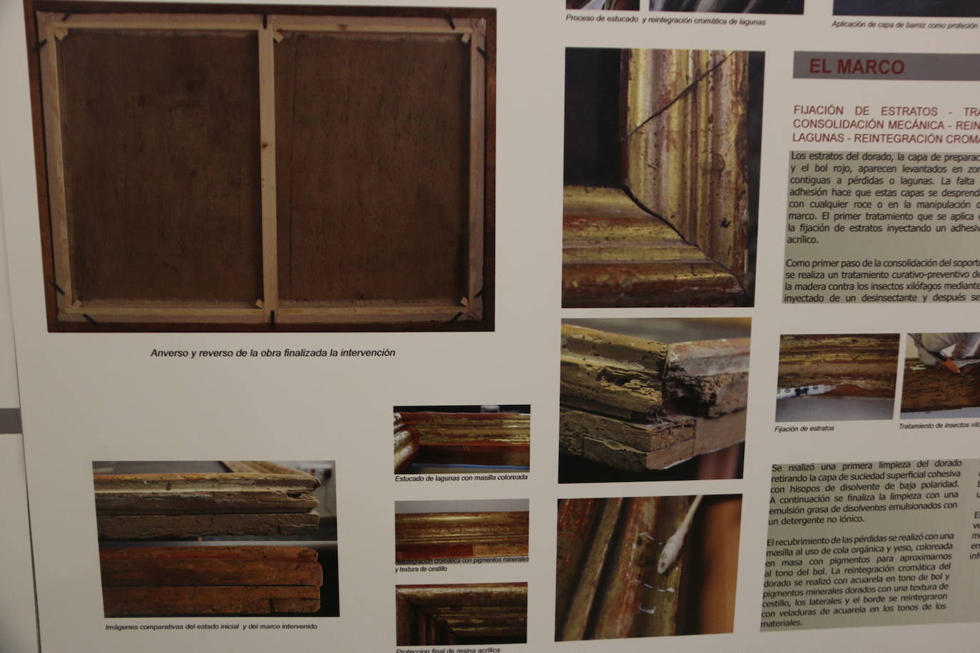 Presentación en la Biblioteca Pública de León de las dos obras restauradas por alumnas de la Escuela de Arte.