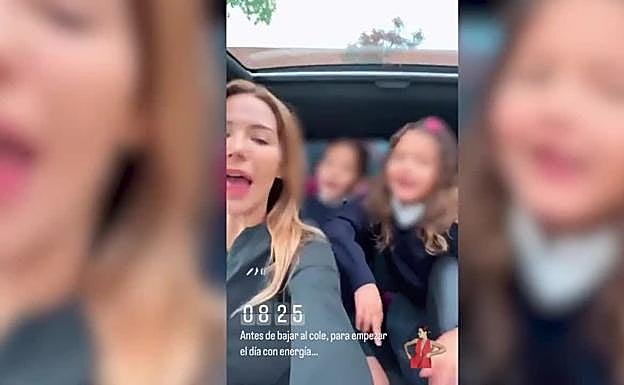 Tamara Gorro con sus hijos.