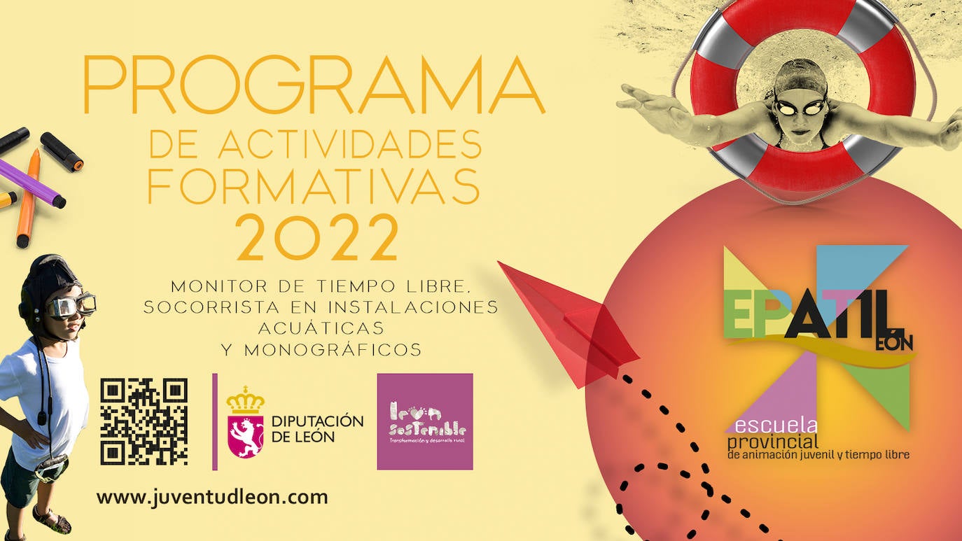 Programa de actividades formativas 2022 en el Espacio Joven de Valencia de Don Juan. 