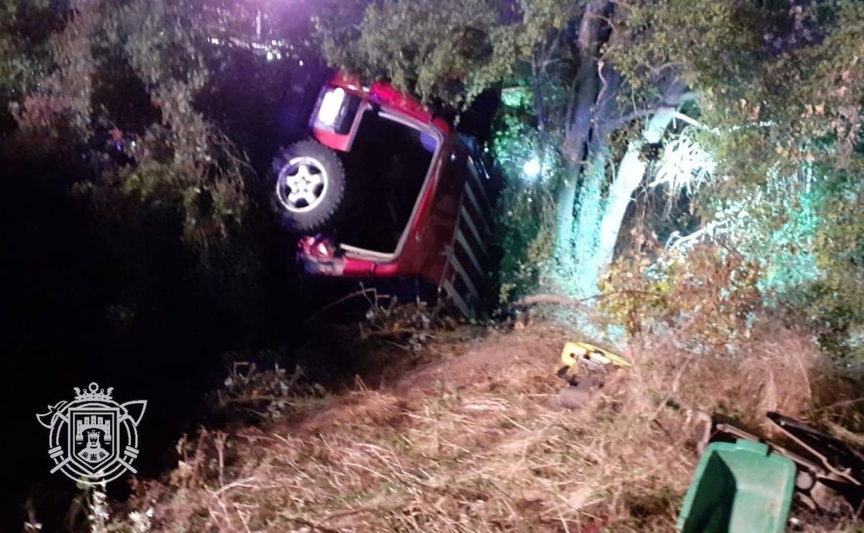 Así quedó el vehículo del fallecido en Burgos.