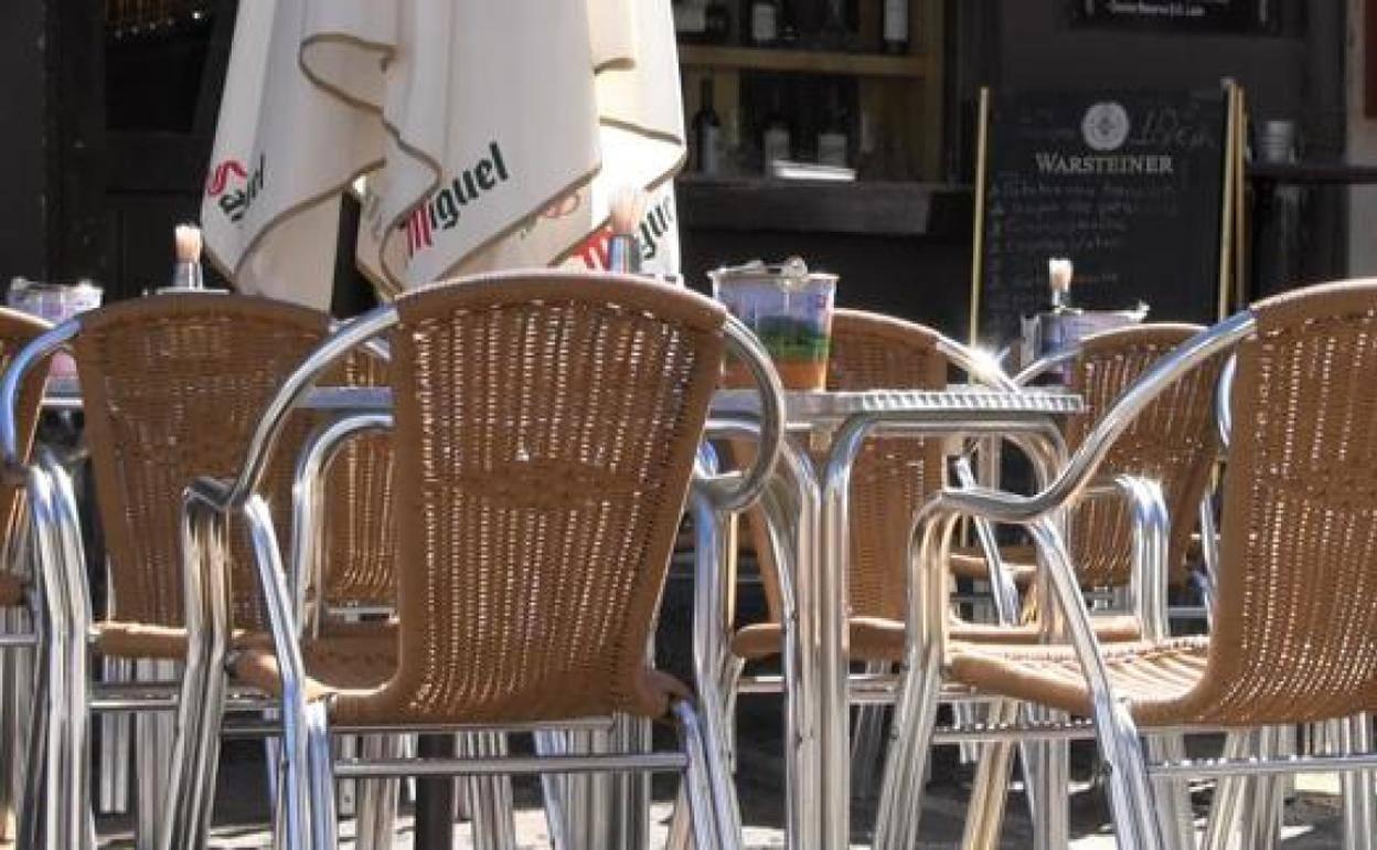 Una terraza de un establecimiento de León.