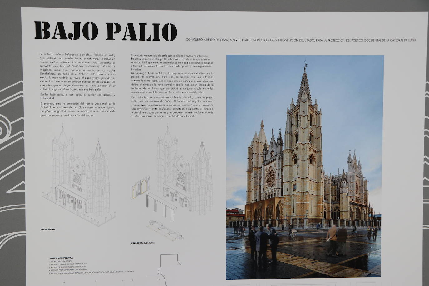 Presentación de la exposición del concurso de ideas del pórtico occidental de la Catedral de León. 