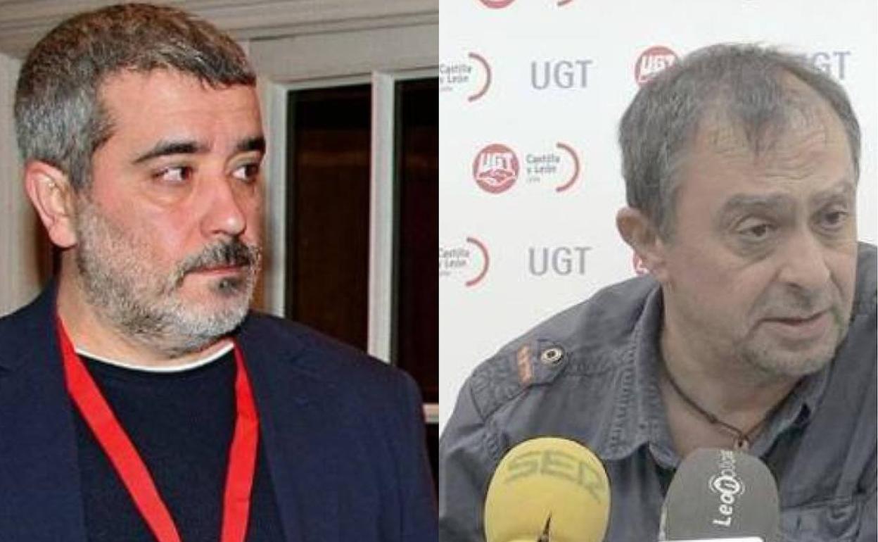 Los secretarios generales de CCOO y UGT León, Xosepe Vega y Enrique Reguero respectivamente, valoran los datos del paro en León en el mes de septiembre.