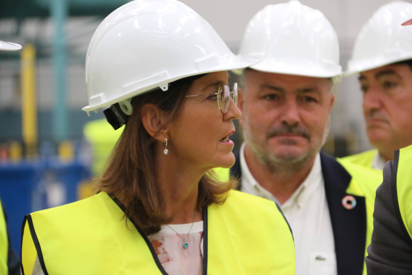 Visita institucional a la planta siderúrgica del grupo NSR en Villadangos del Páramo. 