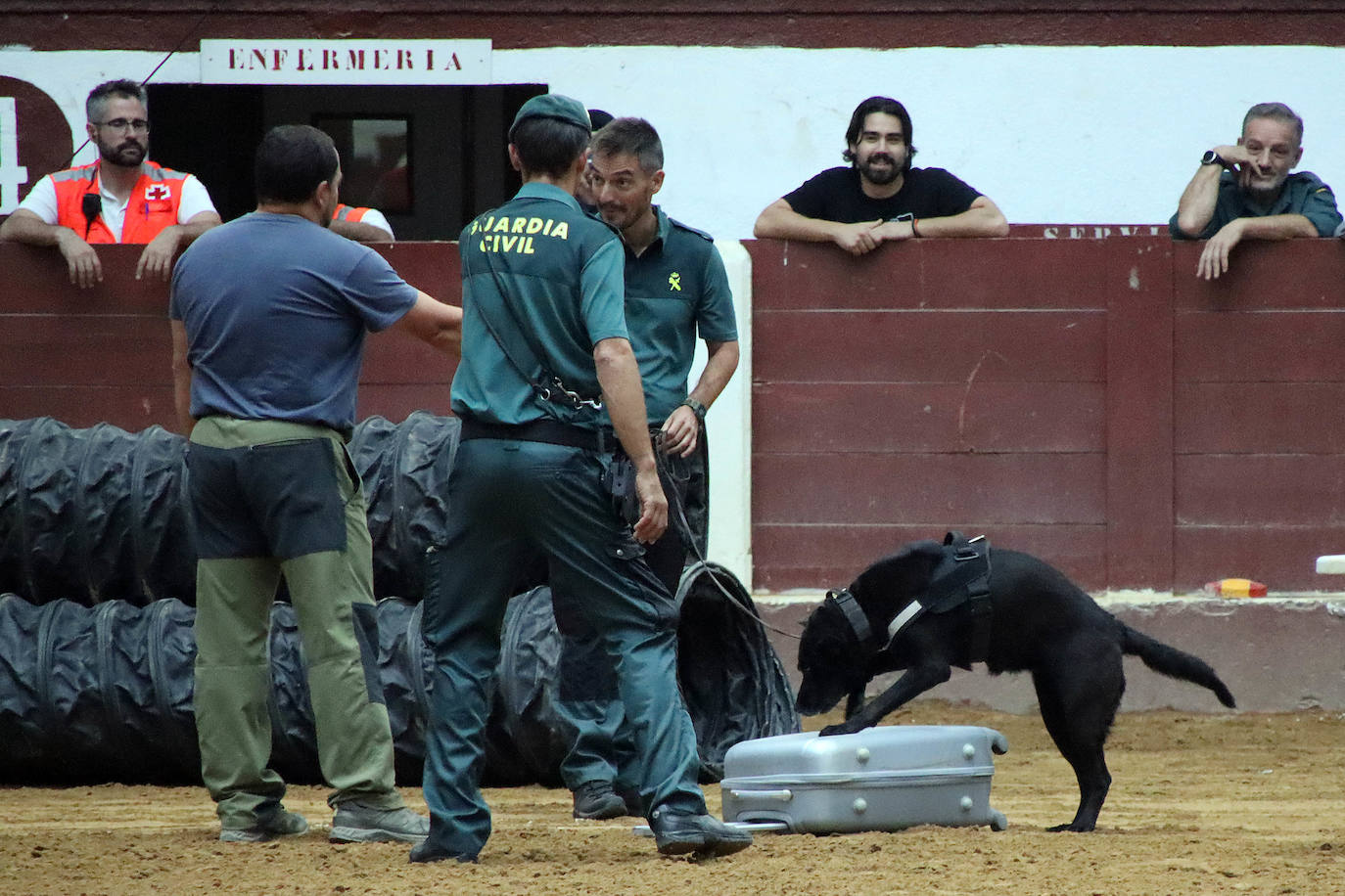 Demostración de procedimientos de actuación de la Guardia Civil en la Plaza de Toros de León