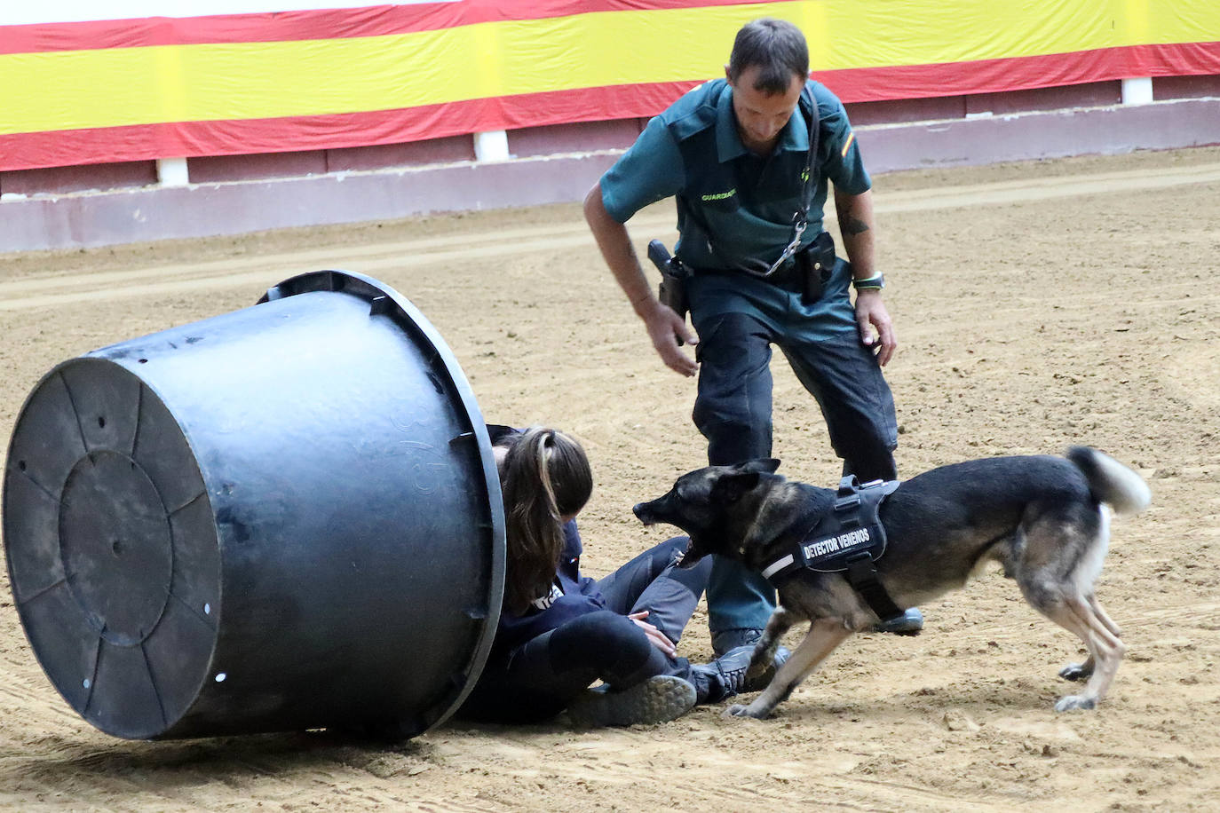 Demostración de procedimientos de actuación de la Guardia Civil en la Plaza de Toros de León