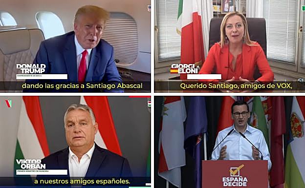 Trump, Meloni, Orbán y Morawieck. 