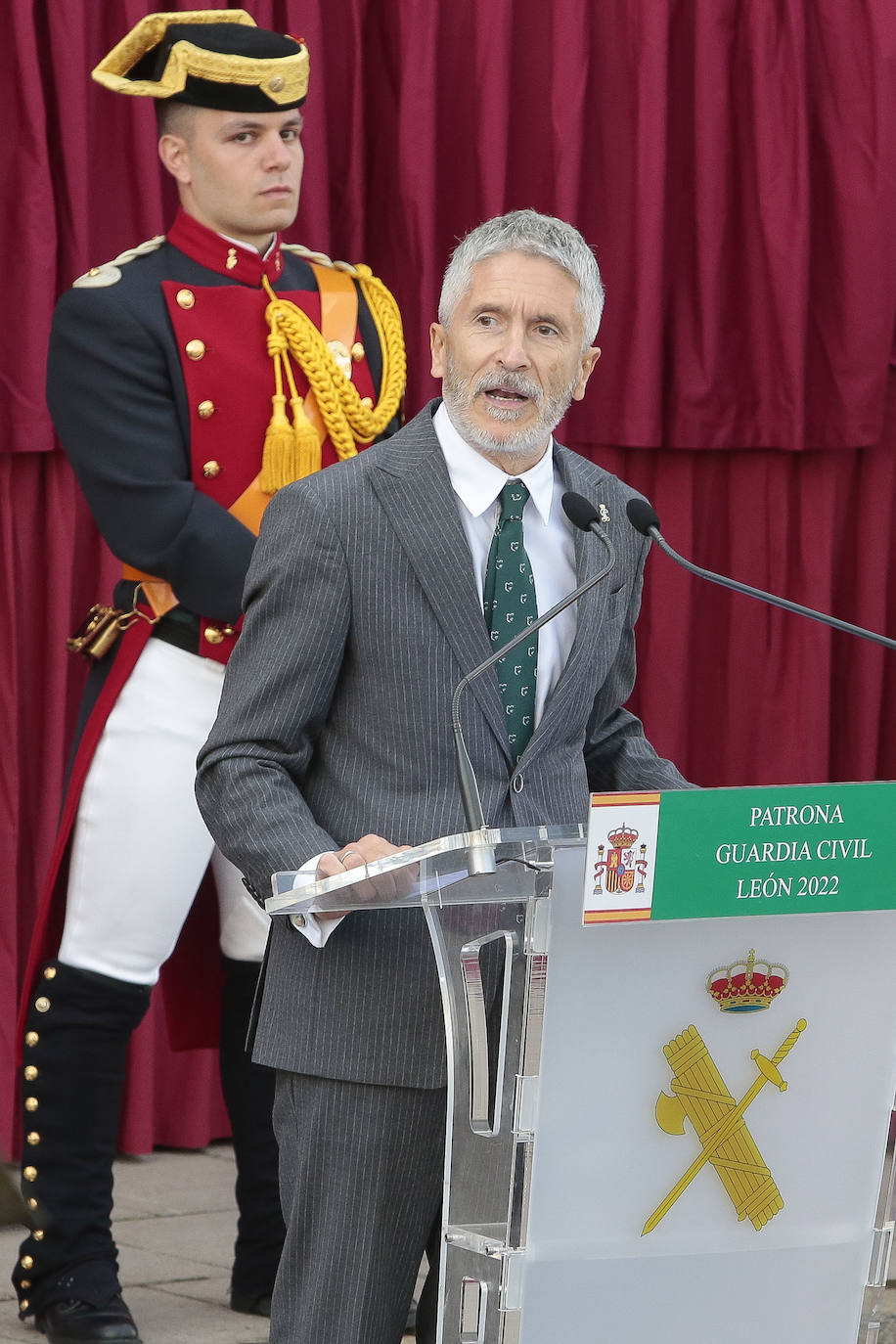 Acto central de celebración de la festividad de la patrona de la Guardia Civil en León. 