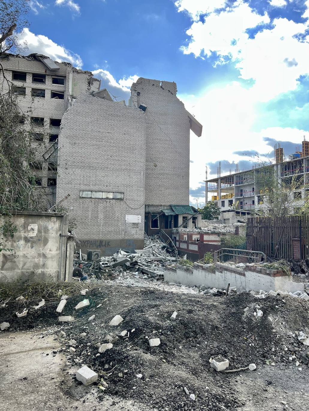 Destrucción tras los bombardeos rusos en Dnipró. 