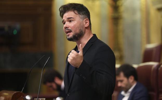 El portavoz parlamentario de ERC Gabriel Rufián 