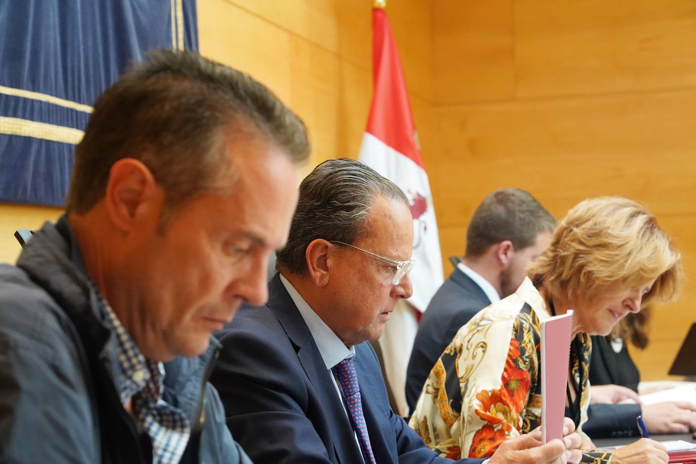 El presidente del Consejo de Cuentas de Castilla y León, Mario Amilivia, durante su comparecencia en las Cortes. 