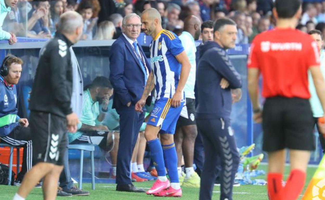 Yuri, después de ser expulsado ante Las Palmas.