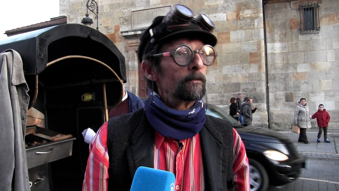 Ángel no entiende de inflacción y la venta de las castañas sigue igual que el pasado año. 