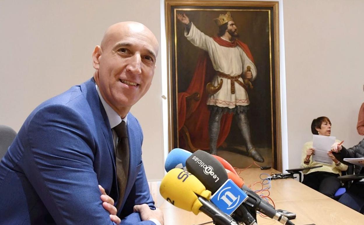 José Antonio Diez, alcalde de León, durante una entrevista. 