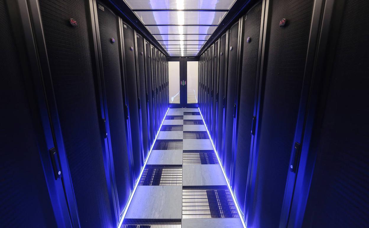 Interior del centro de supercomputación de León. 