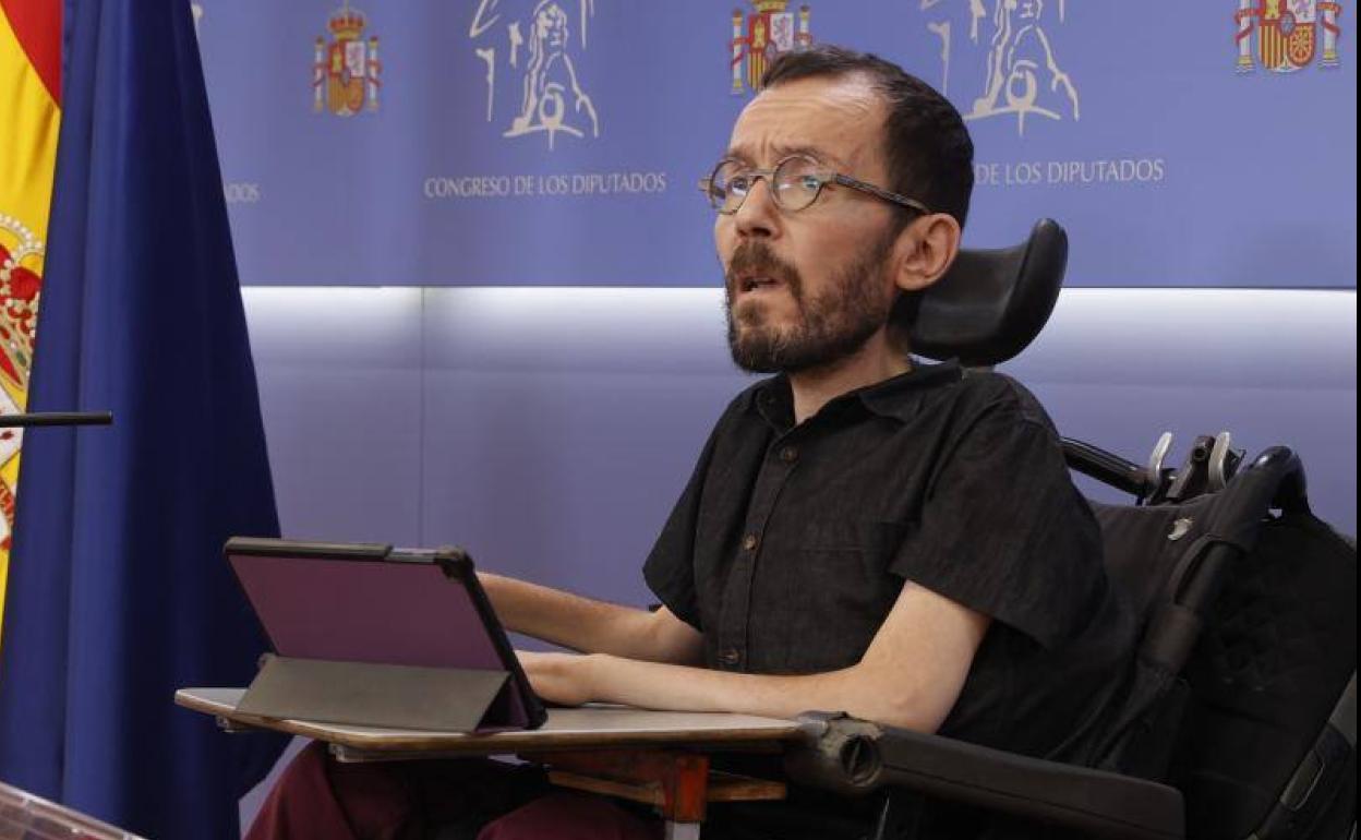 El portavoz de Unidas Podemos en el Congreso, Pablo Echenique.