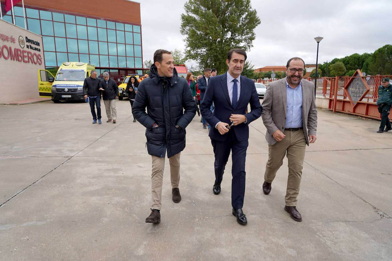 Simulacro en un curso sobre intervención en accidentes de tráfico, en Tordesillas (Valladolid).