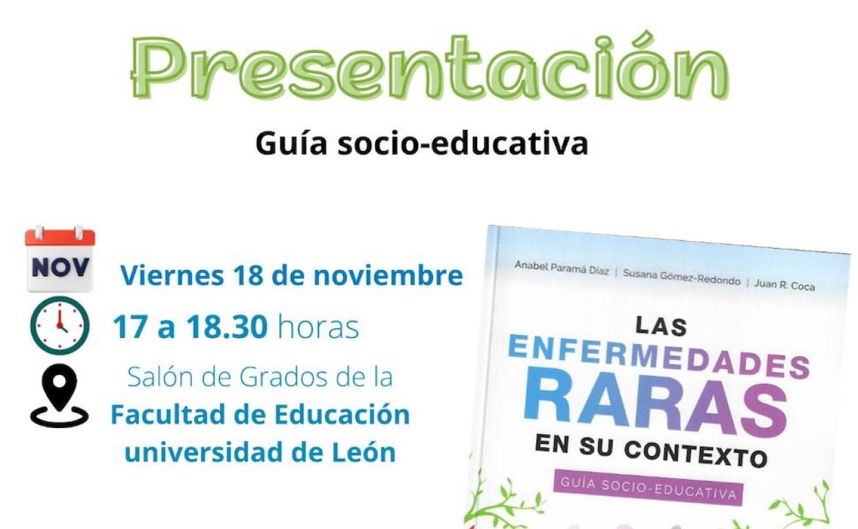 Cartel de presentación de la guía socio-educativa para atender al alumnado con enfermedades raras,