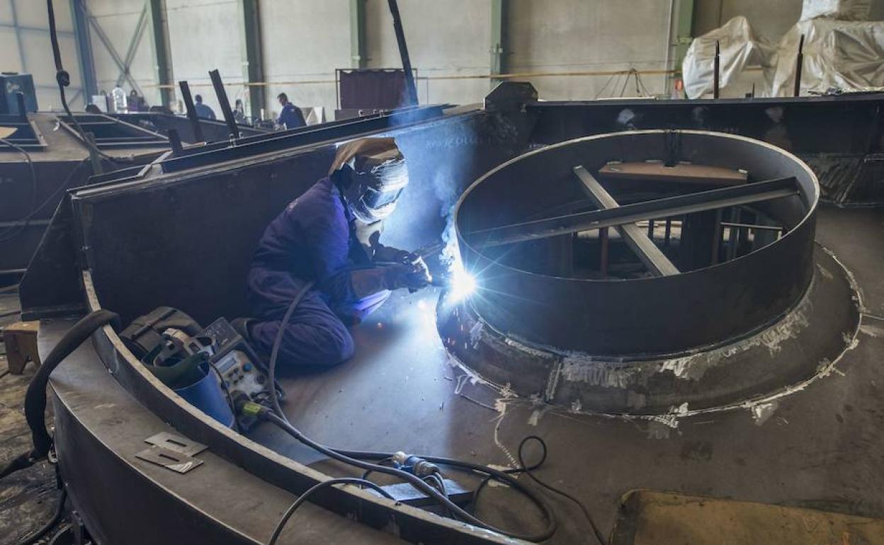 Un trabajador de la construcción. 