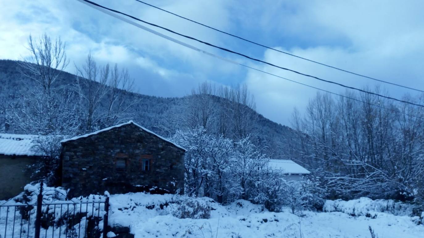 La nieve llega a la provincia de León. (Tolibia de Arriba) 