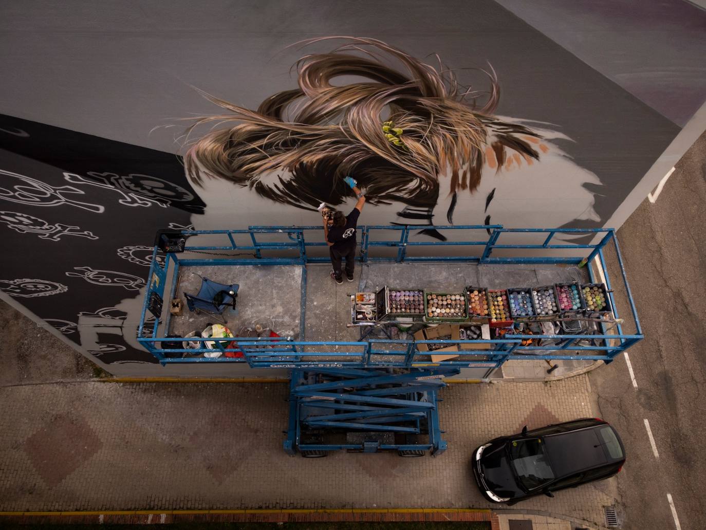 El mural que ha realizado Dadospuntocero en Guardo se corona como el mejor del mundo en el mes de octubre.