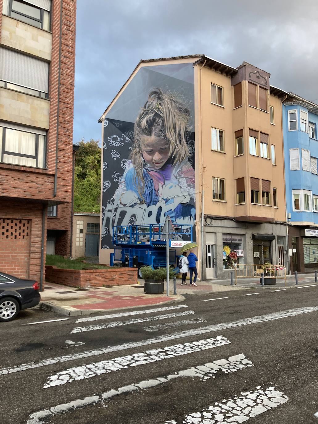 El mural que ha realizado Dadospuntocero en Guardo se corona como el mejor del mundo en el mes de octubre.