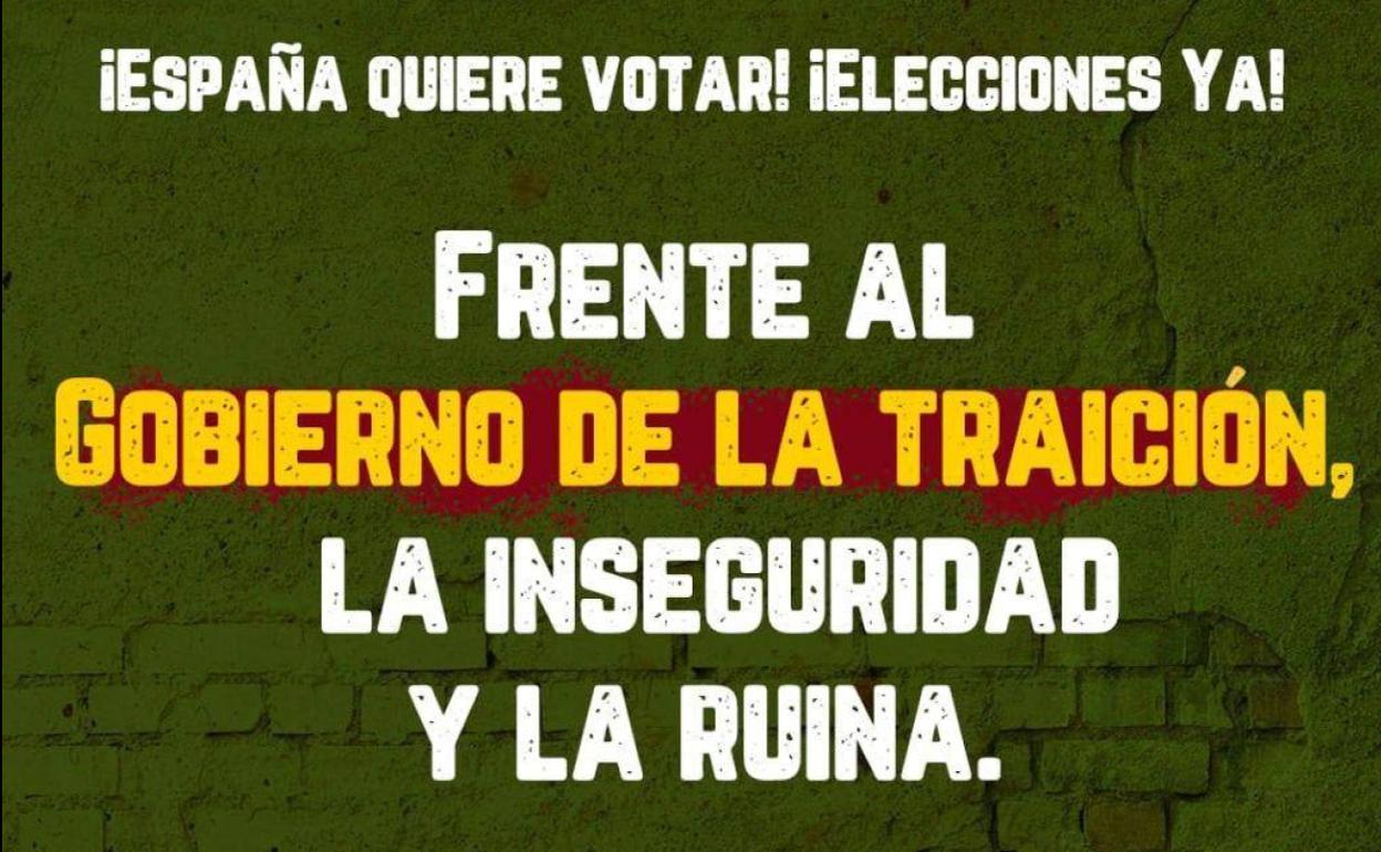 VOX se manifiesta contra el Gobierno de España.