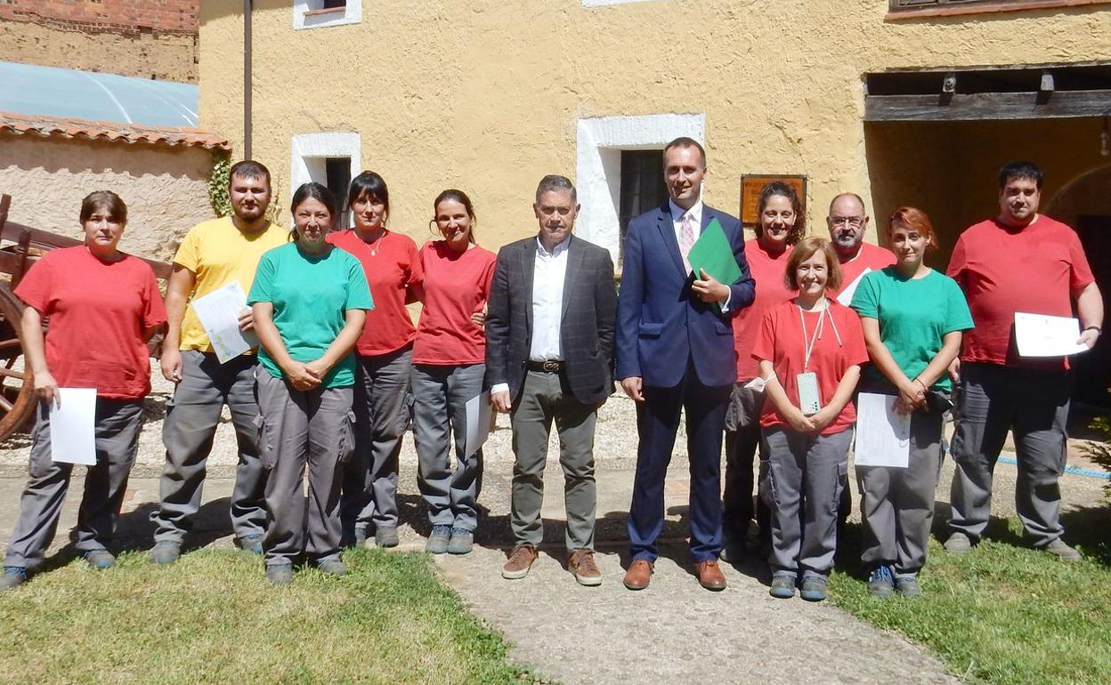 El alcalde de Cuadros, Marcos Martínez, durante el programa de Formación y Empleo. 