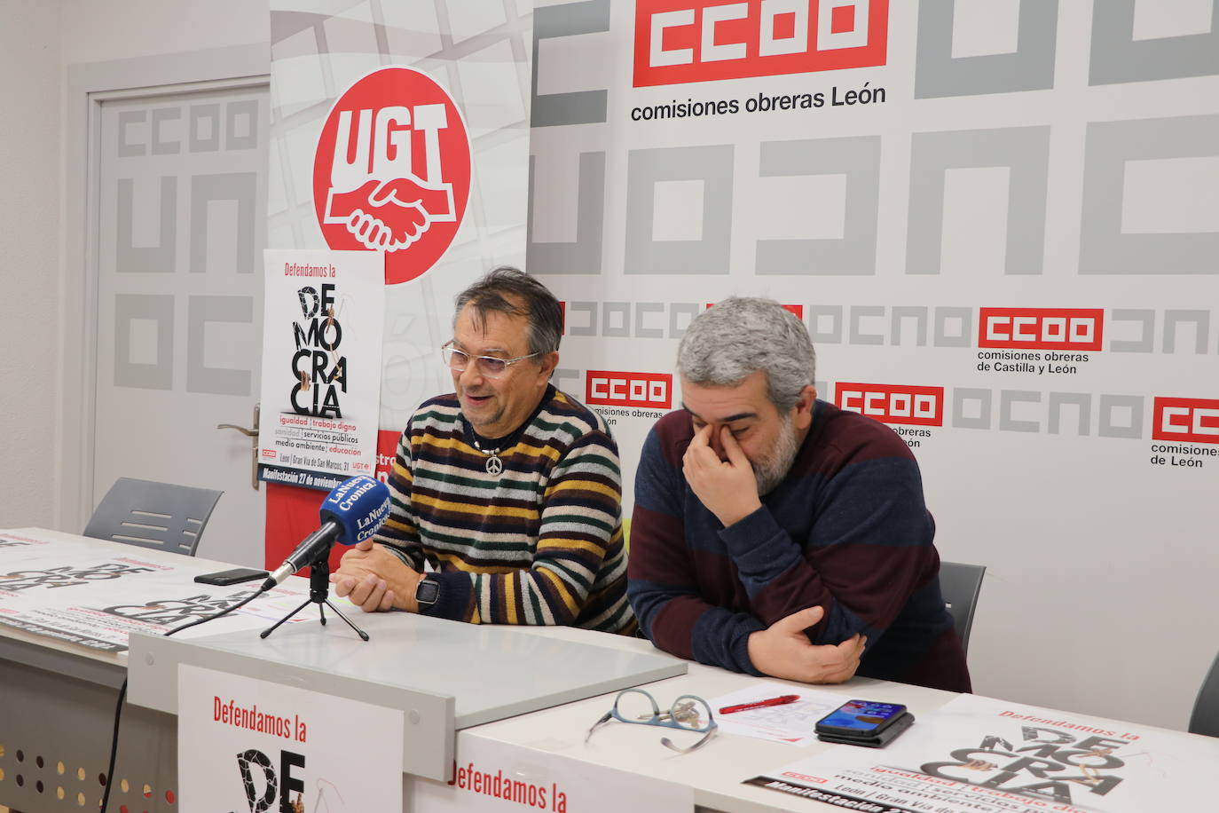 UGT y Comisiones Obreras convocan para este domingo, 27 de noviembre, una manifestación que partirá desde la sede de los sindicatos hasta Botines | El objetivo de la marcha es «que la Junta de Castilla y León y su presidente entiendan que este no es el camino».