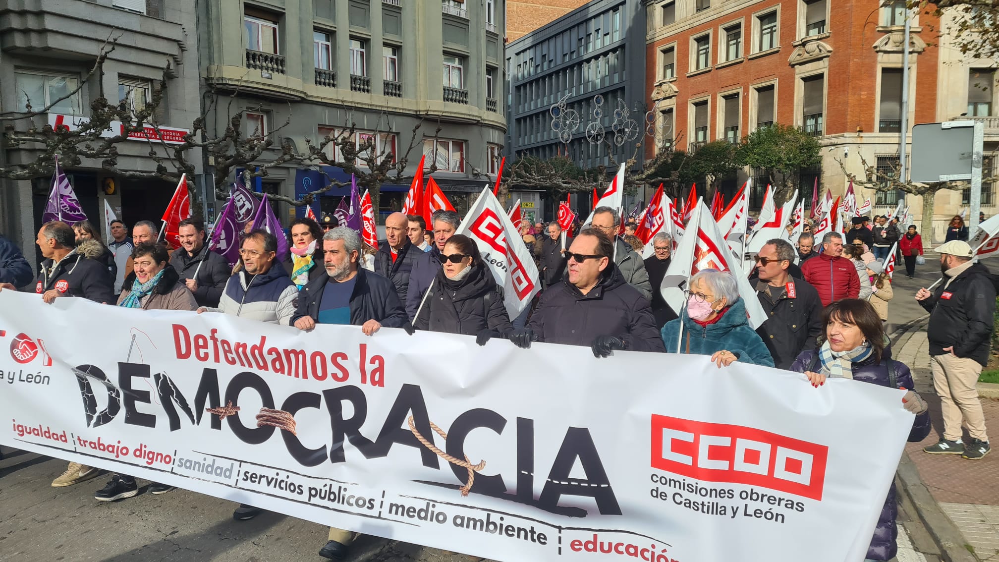 Manifestación de UGT y CCOO.