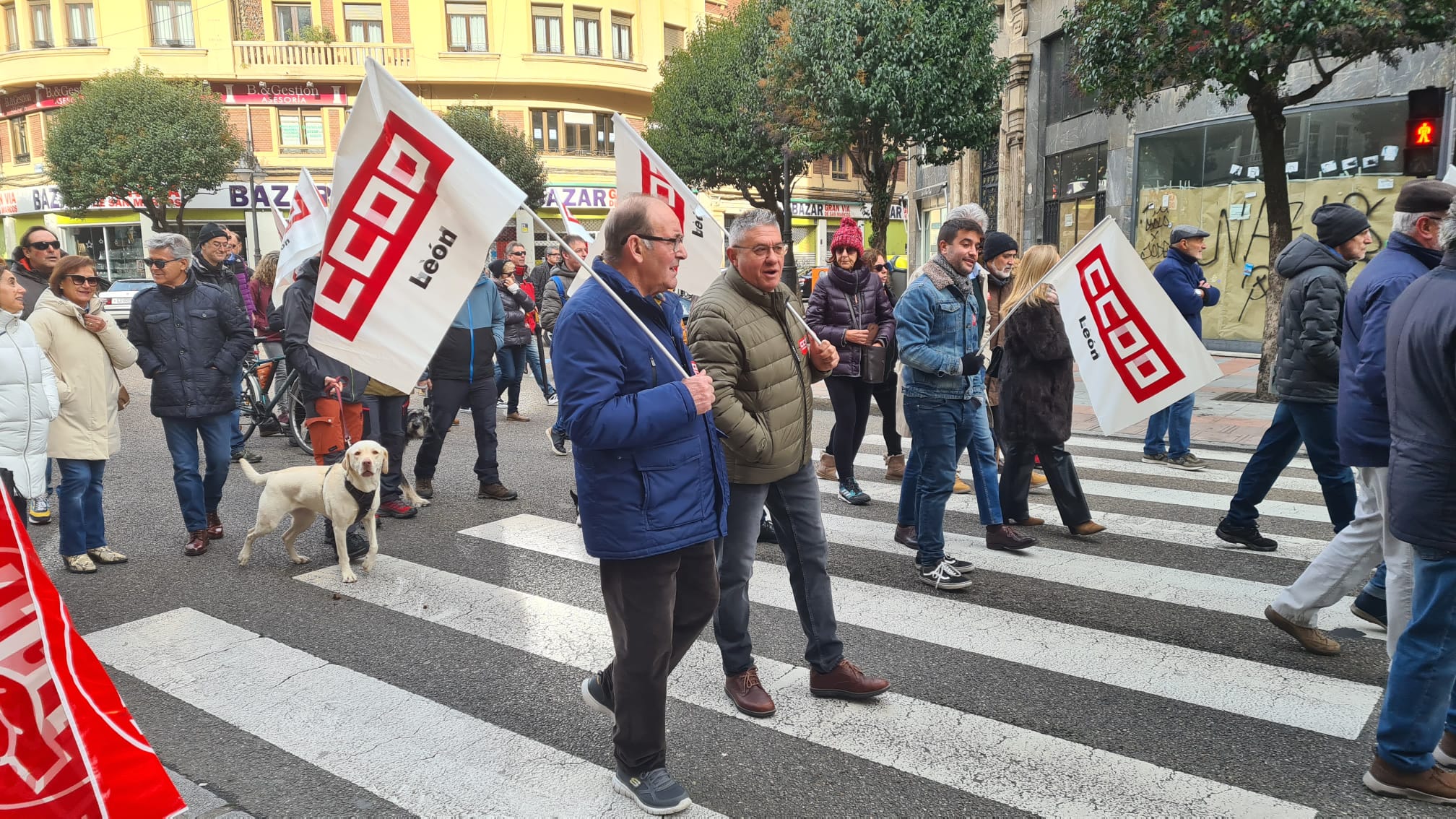 Manifestación de UGT y CCOO.