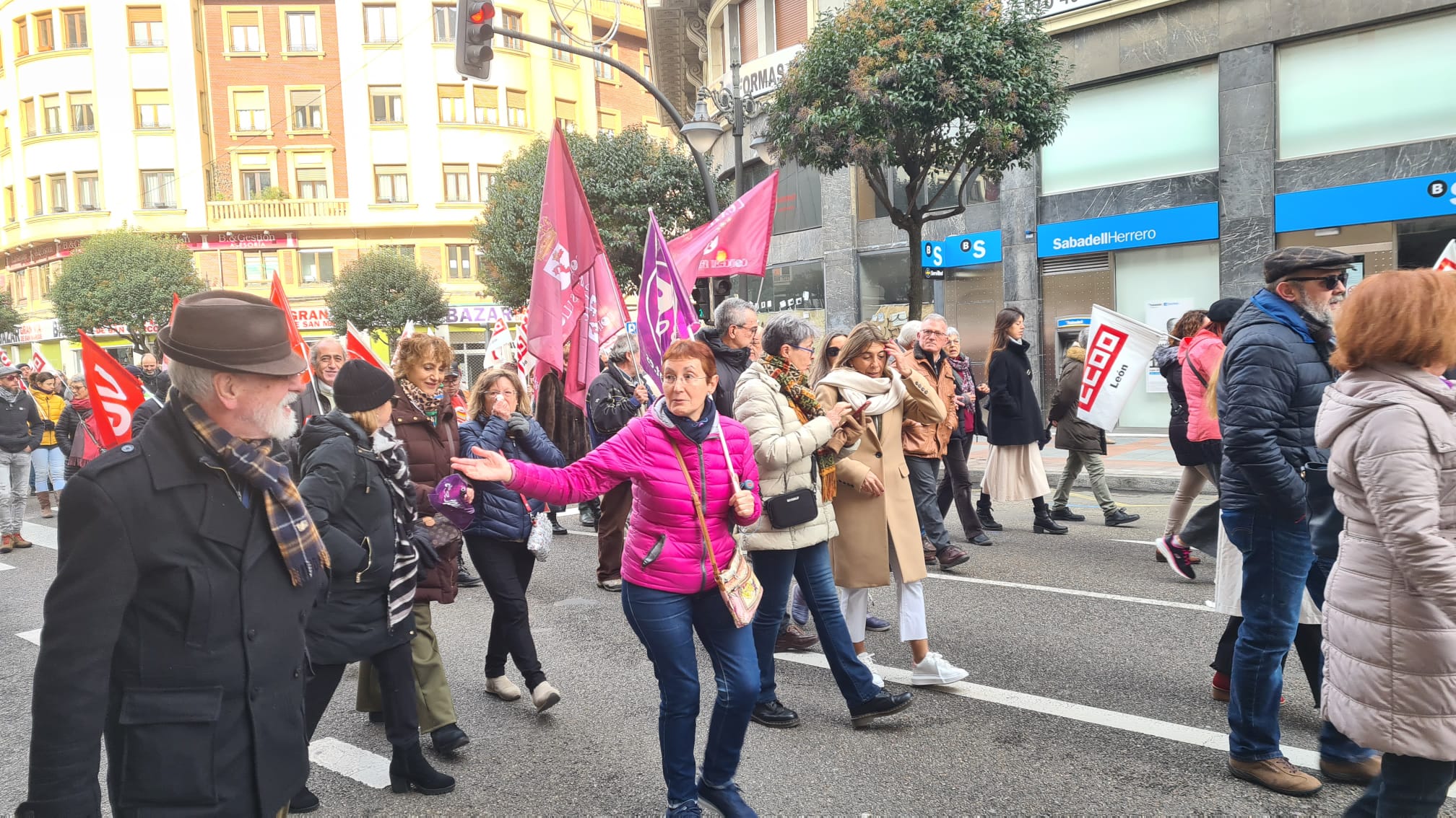 Manifestación de UGT y CCOO.