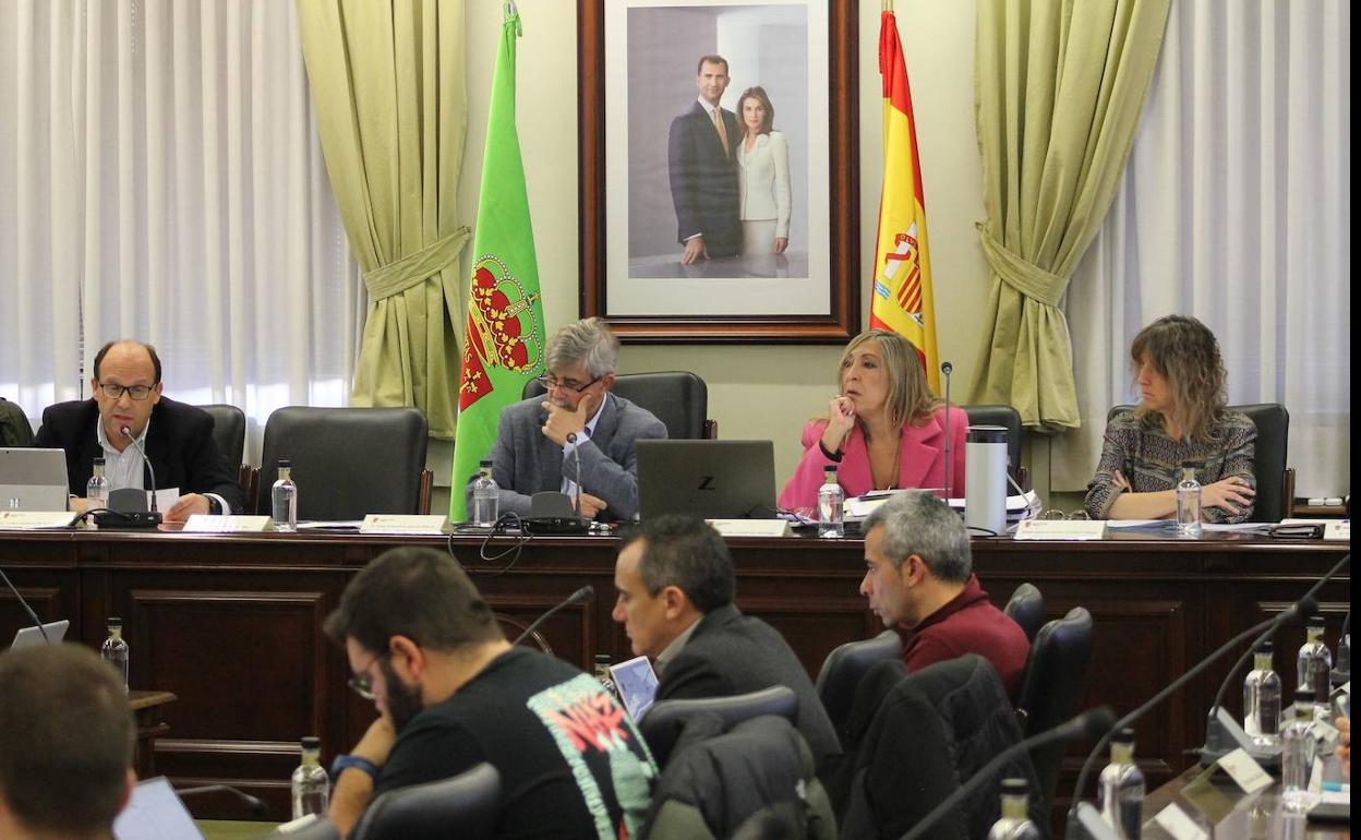 Reunión del consejo de gobierno de la Universidad de León.