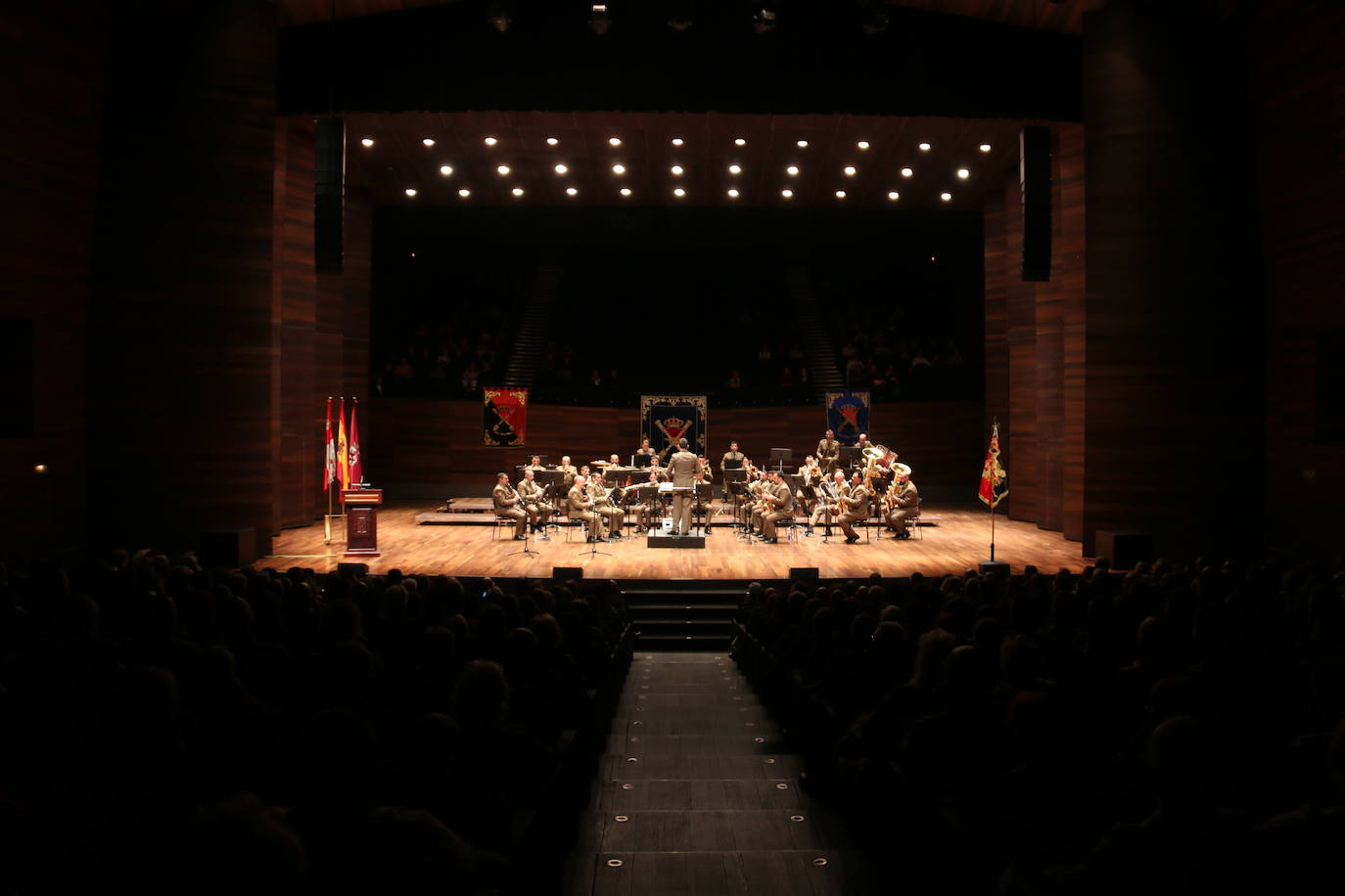 La Unidad de Música del Maca ha rendido homenaje a su patrona, este martes en el Auditorio 'Ciudad de León