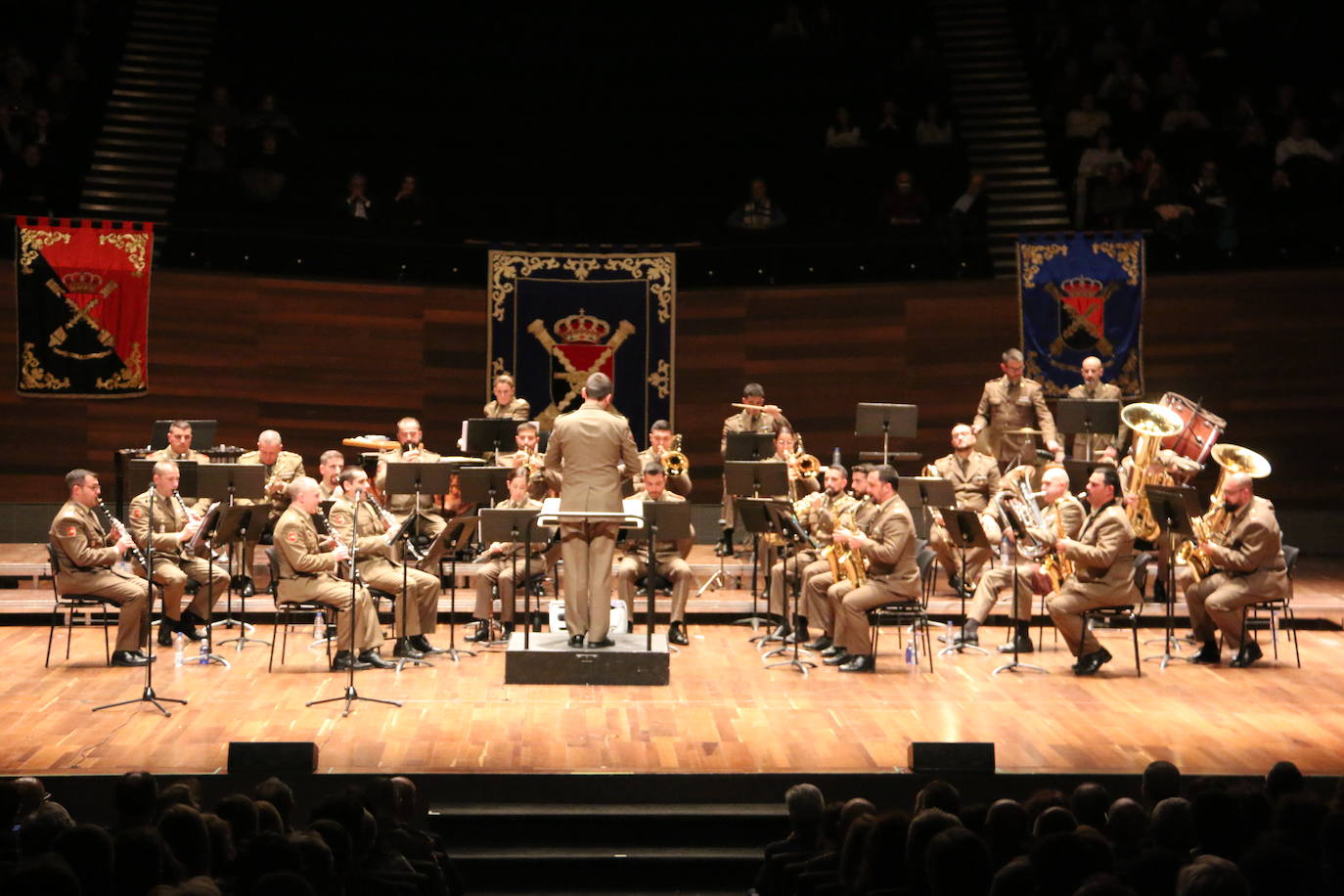 La Unidad de Música del Maca ha rendido homenaje a su patrona, este martes en el Auditorio 'Ciudad de León