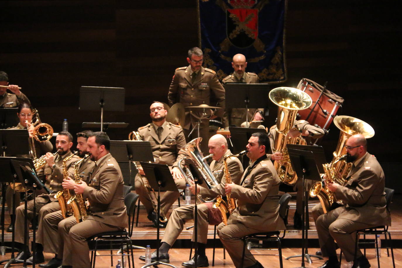 La Unidad de Música del Maca ha rendido homenaje a su patrona, este martes en el Auditorio 'Ciudad de León