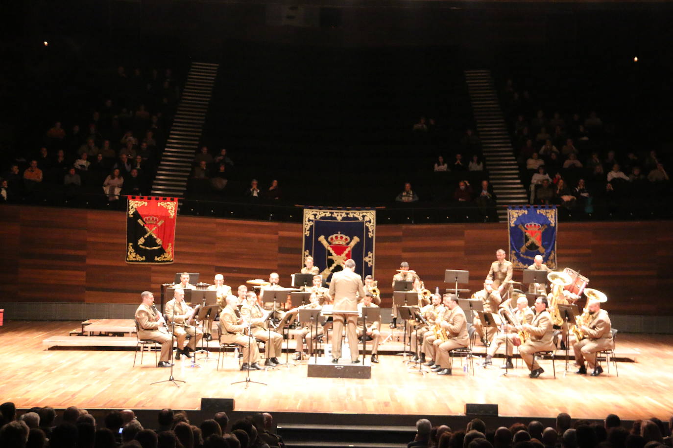 La Unidad de Música del Maca ha rendido homenaje a su patrona, este martes en el Auditorio 'Ciudad de León