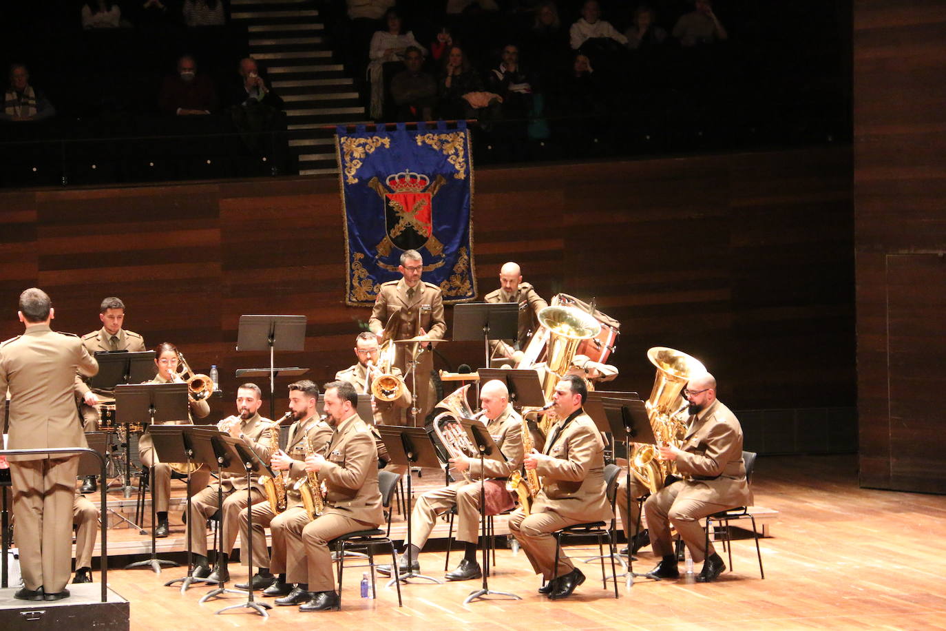 La Unidad de Música del Maca ha rendido homenaje a su patrona, este martes en el Auditorio 'Ciudad de León