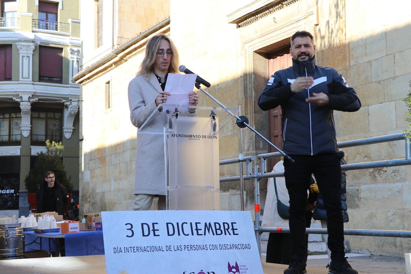 Celebración de los actos del 'Día Mundial de las Personas con Discapacidad' en León.