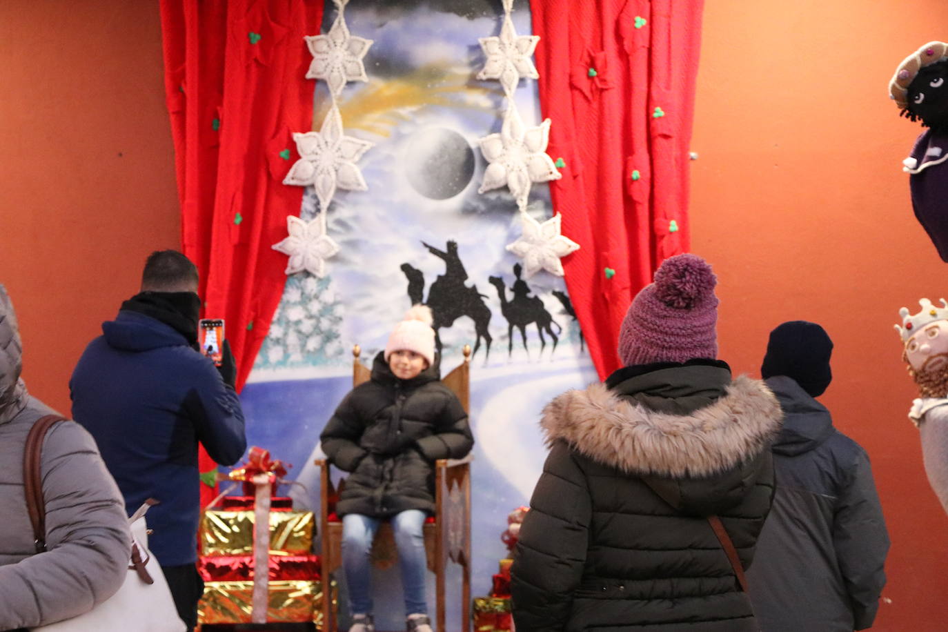 Encendido de las luces navideñas en la localidad de Villoria de Órbigo 