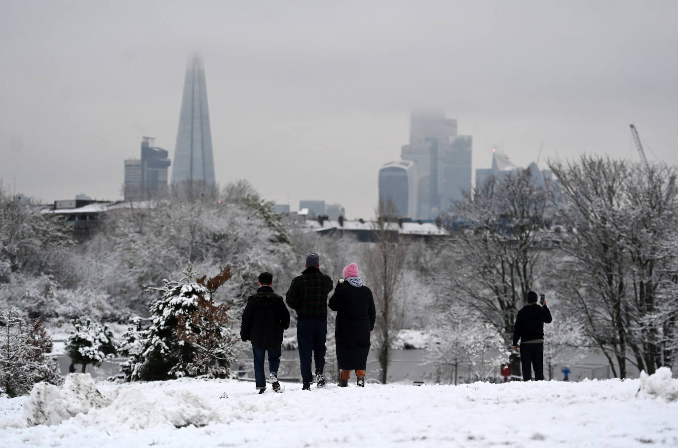 Fotos: Espectacular nevada en Londres