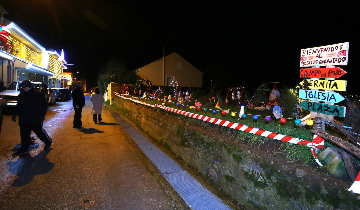 Iluminacion navideña en la localidad de San Andrés de Montejos