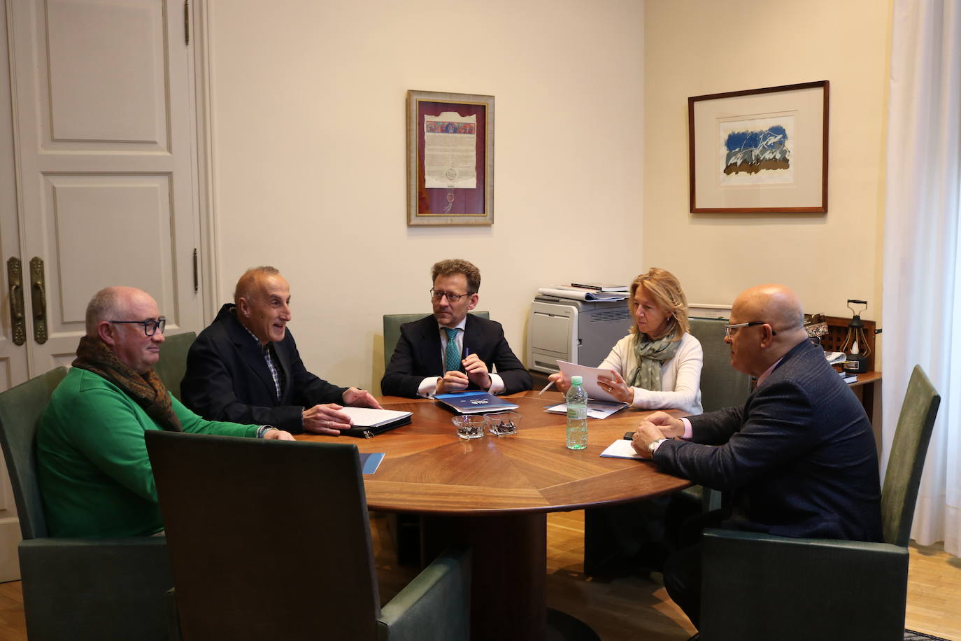 Reunión de la Fele con el subdelegado del Gobierno en León, Faustino Sánchez.